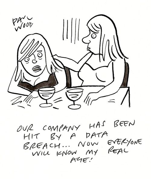 "Our company has been hit by a data breach...now everyone will know my real age!"
