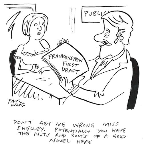 "Don't get me wrong Miss Shelley, potentially you have the nuts and bolts of a good novel here."