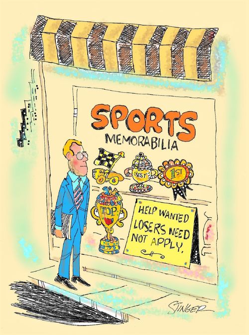 Sports Memorabilia: Help wanted-losers need not apply.