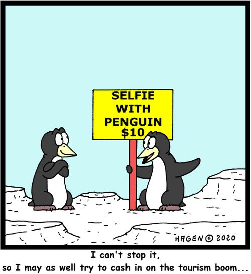 "I can't stop it, so I may as well try to cash in on the tourism boom..."