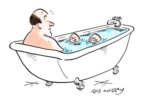 In the bath