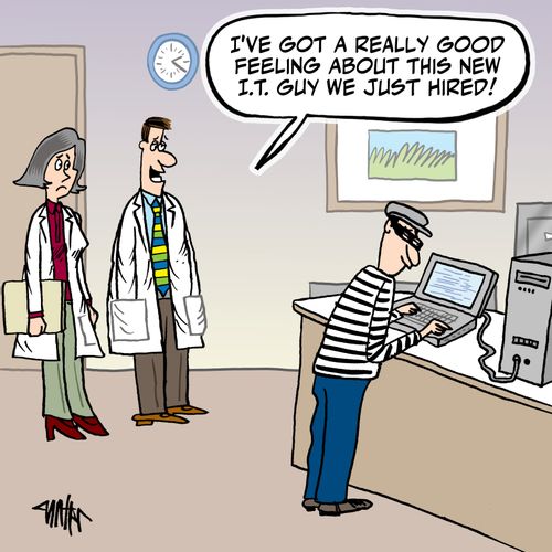 "I've got a really good feeling about this new I.T. guy we just hired!"