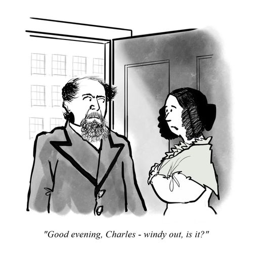"Good evening, Charles - windy out, is it?"