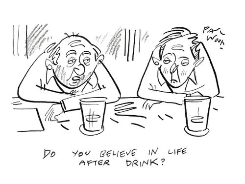 "Do you believe in life after drink?"