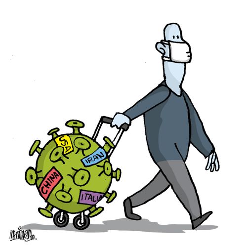 Coronavirus travels the world