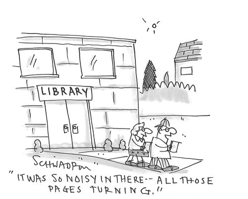 "It was so noisy in there - all those pages turning."