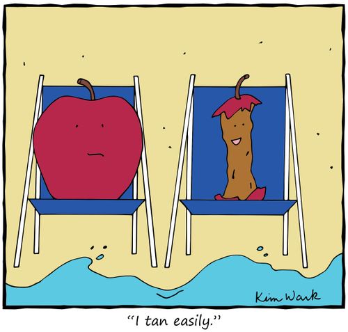 "I tan easily."
