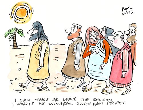 "I can take or leave the religion, I worship his gluten free recipes."