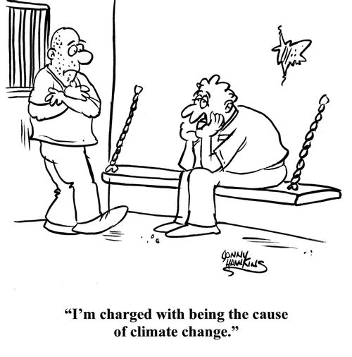 "I'm charged with being the cause of climate change."