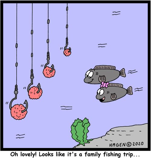 "Oh lovely! Looks like it's a family fishing trip..."