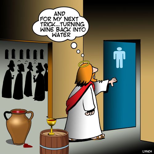 "And for my next trick. . . turning wine back into water."