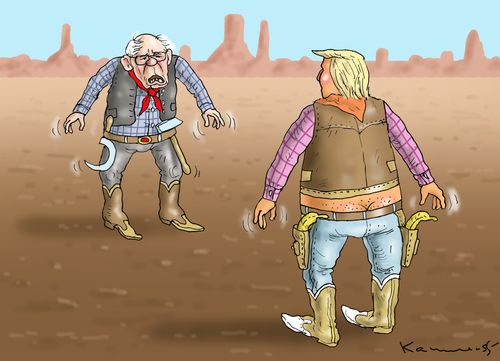 Trump Duelling with Bananas