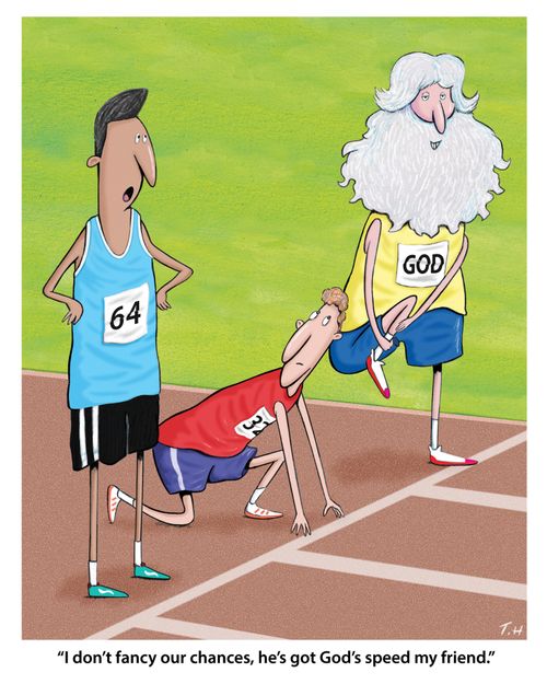 "I don't fancy our chances, he's got God's speed my friend."