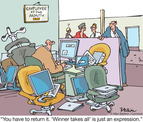 "You have to return it. 'Winner takes all' is just an expression."
