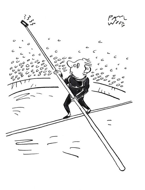 Tightrope Walker Balancing with Phone