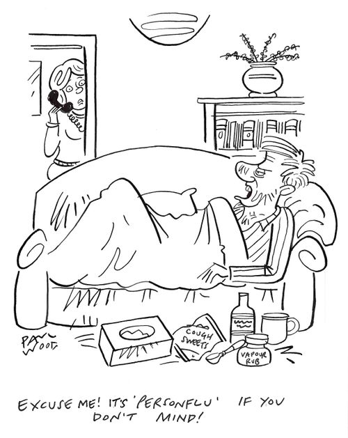 "Excuse me! It's 'personflu' if you don't mind!"