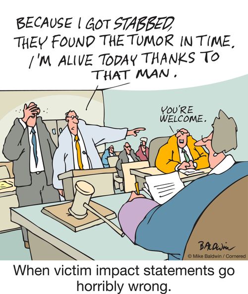 When victim impact statements go horribly wrong.