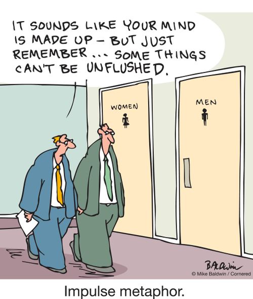 "It sounds like your mind is made up - but just remember ... some things can't be unflushed."
