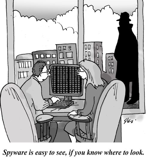 Spyware is easy to see, if you know where to look.
