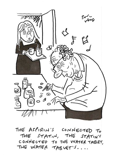 "The aspirin's connected to the statin...."