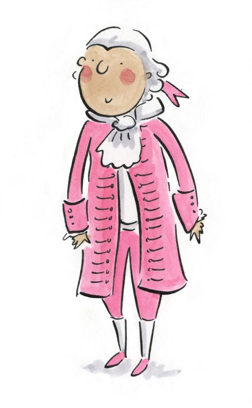 Gentleman in a pink frock coat