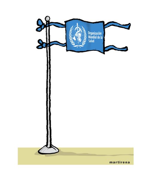 Coronavirus Flag of the OMS