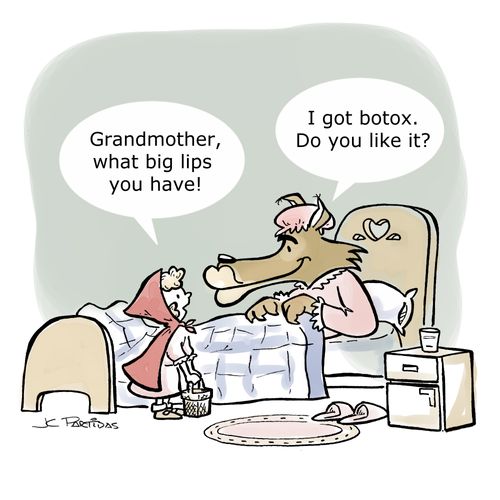 "Grandmother, what big lips you have!" 