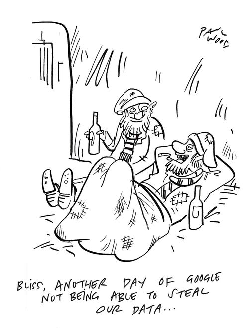 "Bliss, another day of google not being able to steal our data..."