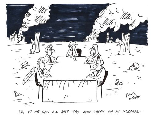 "So, if we can just try and carry on as normal..."