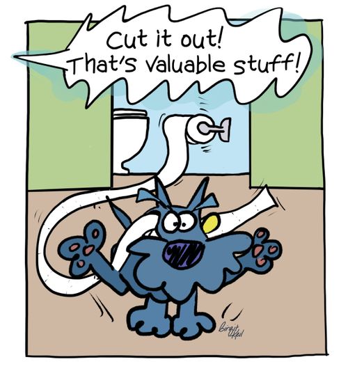"Cut it out! That's valuable stuff!"