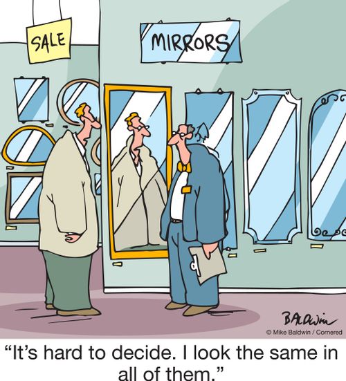 "It's hard to decide. I look the same in all of them."