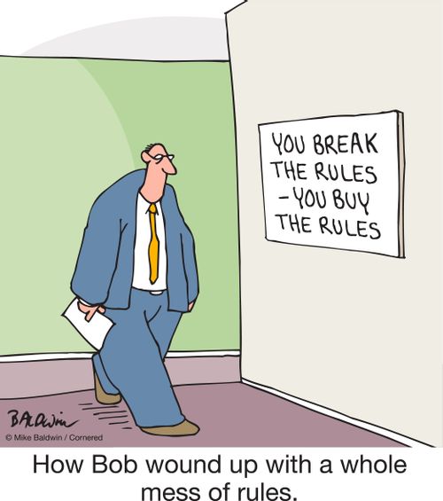 How Bob wound up with a whole mess of rules.