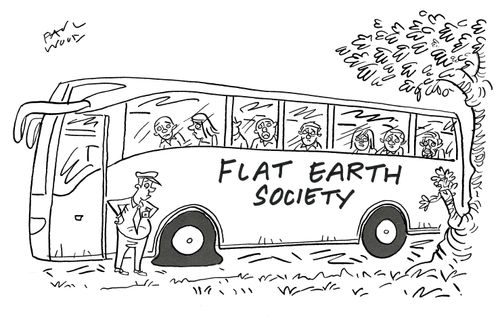 Flat Earth society Bus Trip