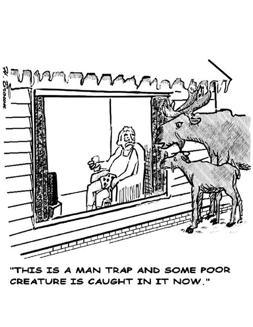 "This is a man trap and some poor creature is caught in it now."