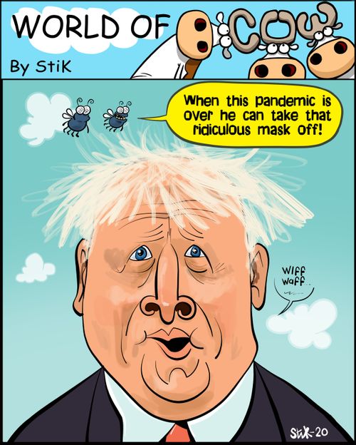 "When this pandemic is over he can take that ridiculous mask off!"