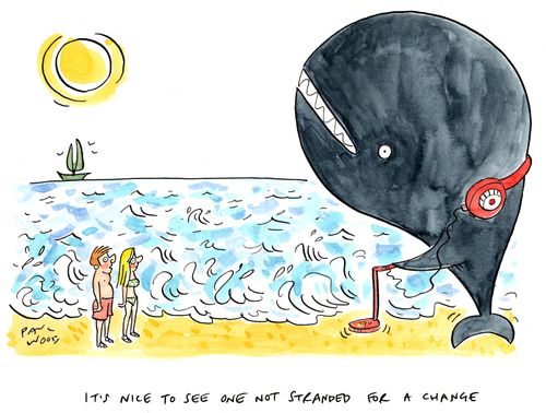 "It's nice to see one not stranded for a change."