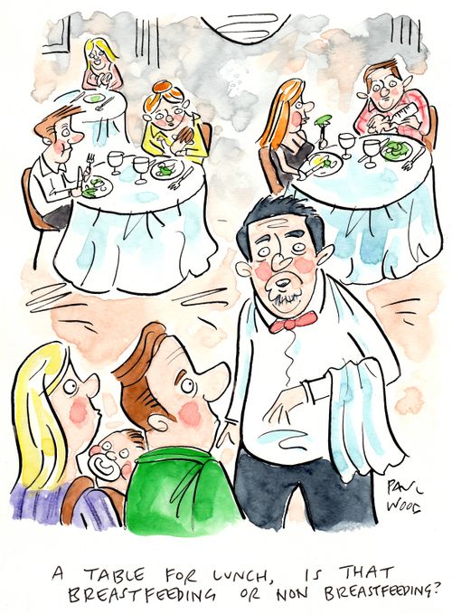 "A table for lunch, is that breastfeeding or non breastfeeding?"