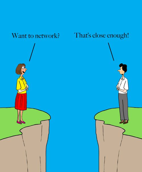 "Want to network?"
