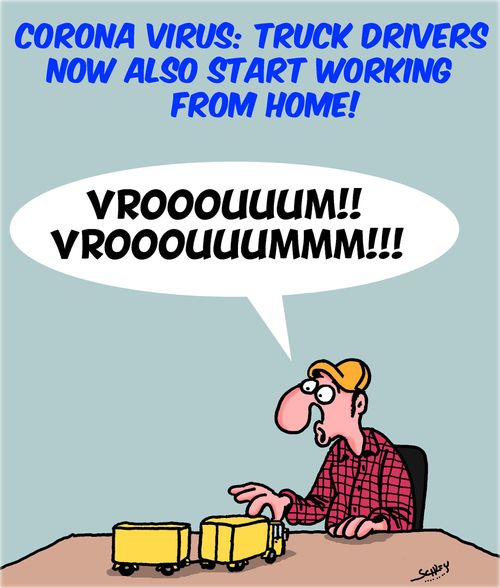 Corona Virus: Truck Drivers now also start working from home!