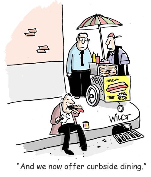 "And we now offer curbside dining."
