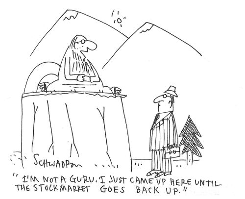 "I'm not a guru. I just came up here until the stock market goes back up."