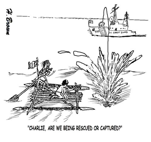 "Charlie, are we being rescued or captured?"