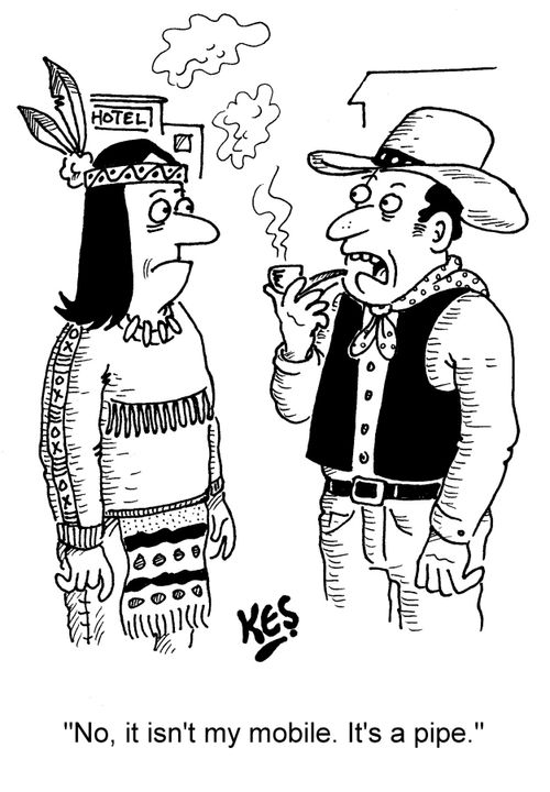 "No, it isn't a mobile. It's my pipe."
