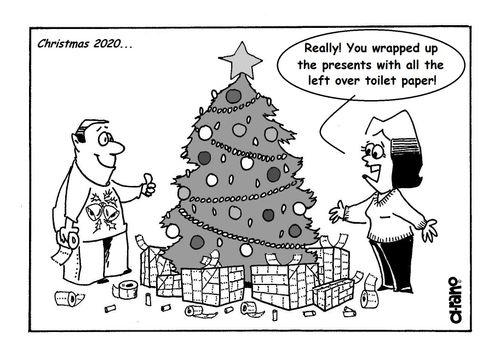 "Really! You wrapped up the presents with all the left over toilet paper!"