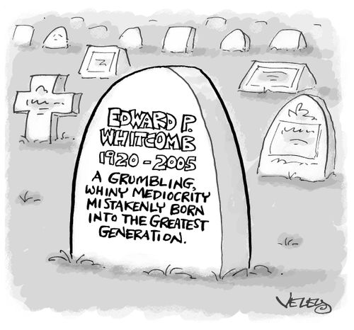Edward P. Whitcomb: a grumbling, whiny mediocrity mistakenly born into the greatest generation.