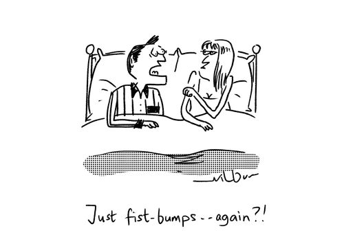 "Just fist-bumps... again?!"
