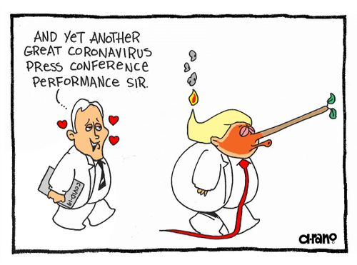 "And yet another great coronavirus press conference performance sir."