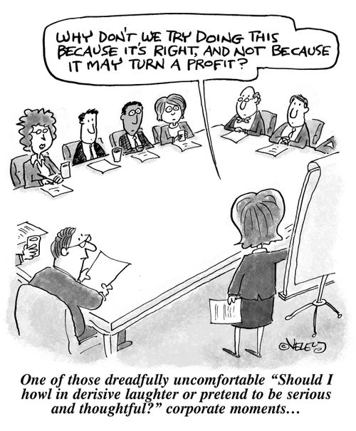 One of those dreadfully uncomfortable corporate moments...