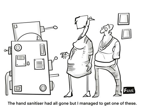 "The hand sanitiser had all gone but I managed to get one of these."