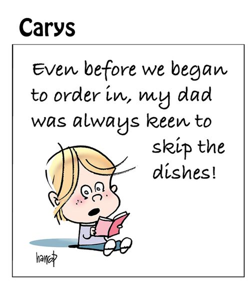 Even before we began to order in, my dad was always keen to skip the dishes!